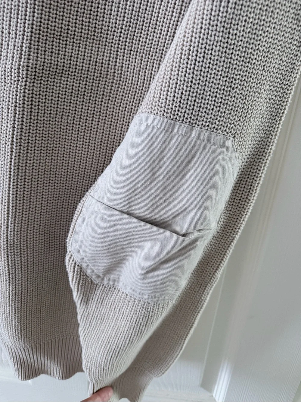 NWOT Orvis Men’s XL 100% Cotton Knit Sweater Pullover Button Collar Oatmeal